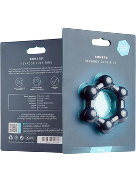 Boners: Hexagon Cock Ring with Steel Balls
