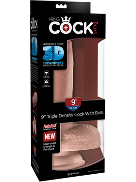 King Cock: Triple Density Cock with Balls, 24 cm