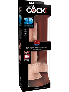 King Cock: Triple Density Fat Cock with Balls, 29 cm
