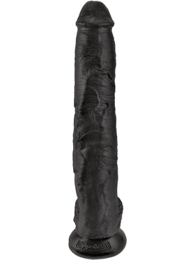 King Cock: Cock with Balls, 38 cm, svart