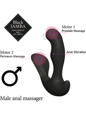 Feelztoys: Black Jamba, Remote Controlled Unisex Anal Vibrator