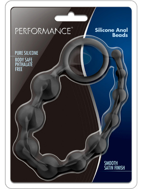 Blush: Performance Silicone Anal Beads, svart