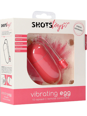 Shots Toys: Vibrating Egg, 10 Speed, rosa