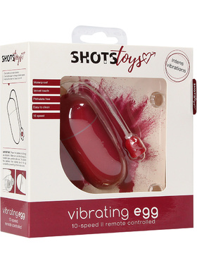 Shots Toys: Vibrating Egg, 10 Speed, röd