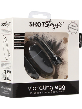 Shots Toys: Vibrating Egg, 10 Speed, svart