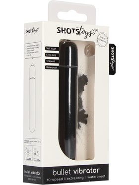 Shots Toys: Bullet Vibrator, Extra Long, svart