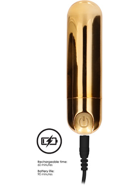 Shots Toys: Rechargeable Bullet, 10 Speed, guld