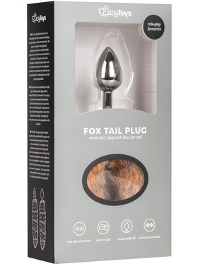 EasyToys: Fox Tail Plug No. 7, small, silver/brun