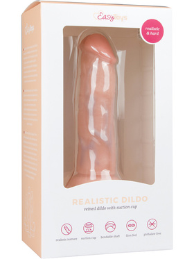 EasyToys: Realistic Dildo with Suction Cup, 15.5 cm, ljus