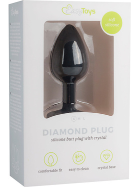 EasyToys: Diamond Plug, small, svart
