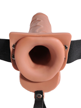 Pipedream: 7.5 inch Hollow Squirting Strap-On with Balls