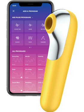 Satisfyer Connect: Dual Love, Air Pulse Vibrator, gul