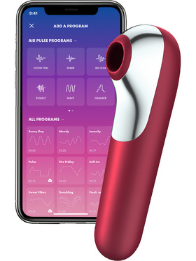 Satisfyer Connect: Dual Love, Air Pulse Vibrator, röd