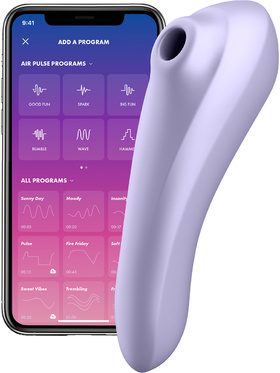 Satisfyer Connect: Dual Pleasure, Air Pulse Vibrator, lila