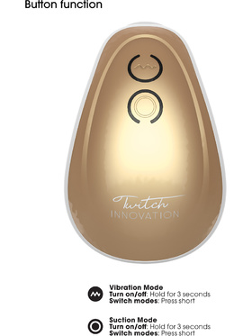 Innovation: Twitch, Hands-Free Suction & Vibration Toy, guld