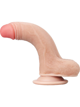 LoveToy: Sliding-Skin Dildo, 17.5 cm, ljus