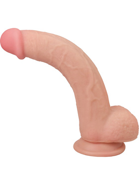 LoveToy: Sliding-Skin Dildo, 24.5 cm, ljus