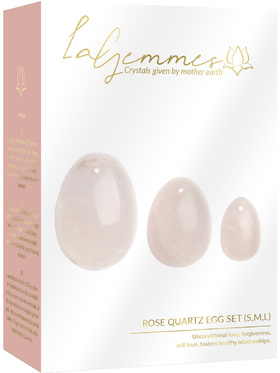 La Gemmes: Yoni Egg Set, Rose Quartz (S-M-L)
