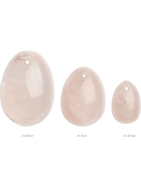 La Gemmes: Yoni Egg Set, Rose Quartz (S-M-L)