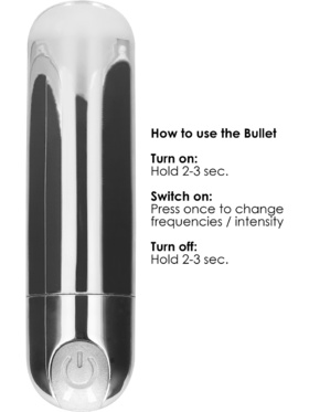 Shots Toys: Rechargeable Bullet, 10 Speed, silver