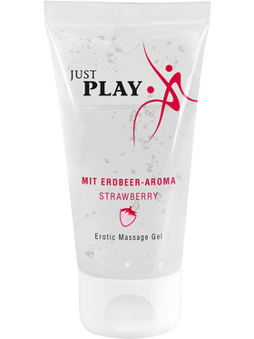 Just Play: Erotic Massage Gel, Strawberry, 50 ml