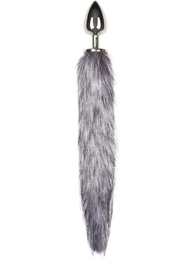 EasyToys: Fox Tail Plug No. 4, large, silver/grå