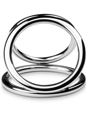 Sinner: Triad Champer Metal Cock and Ball Ring, medium