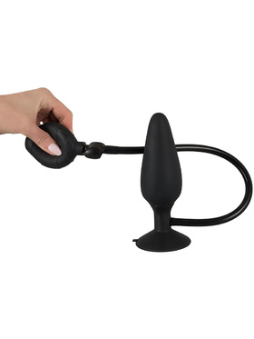 You2Toys: True Black, Inflatable Butt Plug, large
