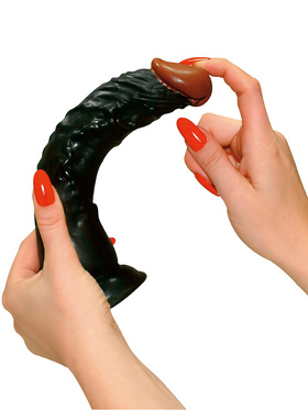 You2Toys: European Lover Black, Realistisk Dong, 23 cm