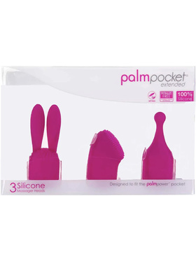 Palm Power Pocket: 3 Silicone Massager Heads