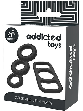 Addicted Toys: Cock Ring Set, 4 Pieces