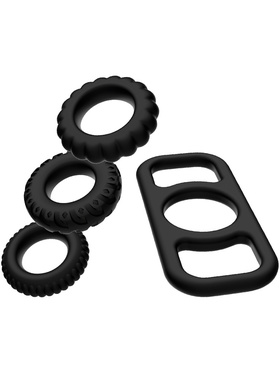 Addicted Toys: Cock Ring Set, 4 Pieces