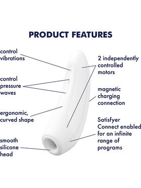 Satisfyer Connect: Curvy 1+, Air Pulse Stimulator + Vibration, vit