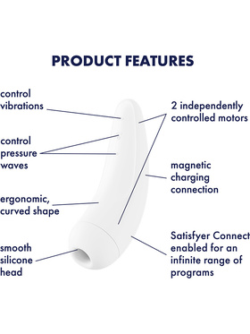 Satisfyer Connect: Curvy 2+, Air Pulse Stimulator + Vibration, vit