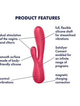 Satisfyer Connect: Mono Flex Vibrator, röd