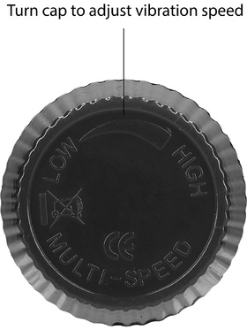 Shots Toys: Realistic Multispeed Vibrator, 23 cm, svart