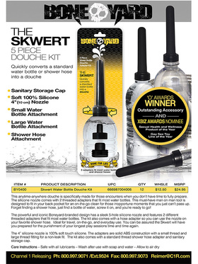 Boneyard: The Skwert, Water Bottle Douche Adapter Kit