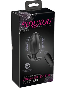 XouXou: Vibrating E-Stim Butt Plug, Remote Controlled