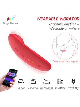 Magic Motion: Nyx, Smart App-Controlled Panty Vibrator, röd