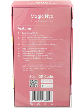 Magic Motion: Nyx, Smart App-Controlled Panty Vibrator, röd