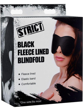 Strict: Black Fleece Lined Blindfold
