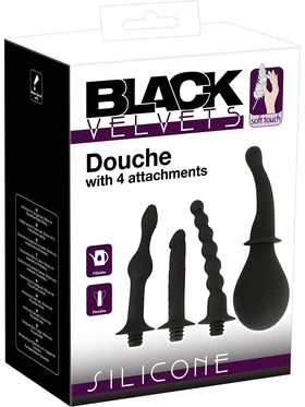 Black Velvets: Silicone Douche with 4 Attachments