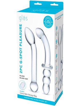 Gläs: 2pc G-Spot Pleasure, Glass Dildo Set