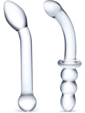 Gläs: 2pc G-Spot Pleasure, Glass Dildo Set