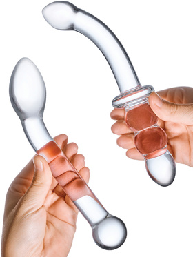 Gläs: 2pc G-Spot Pleasure, Glass Dildo Set