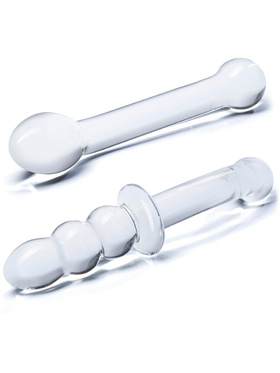 Gläs: 2pc G-Spot Pleasure, Glass Dildo Set