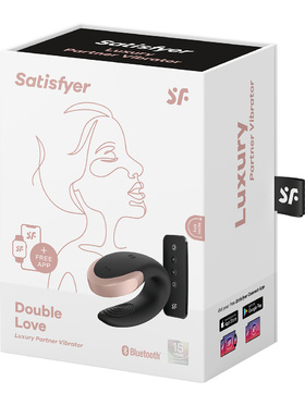 Satisfyer Connect: Double Love, Luxury Partner Vibrator, svart