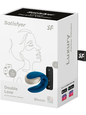 Satisfyer Connect: Double Love, Luxury Partner Vibrator, blå