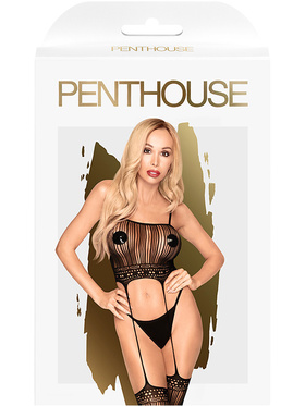 Penthouse: Sex Dealer, 2-in-1 Kroppsstrumpa, svart