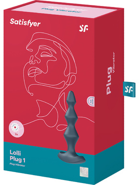 Satisfyer: Lolli Plug 1, Plug Vibrator, blågrå